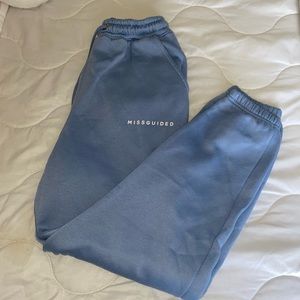 Misguided blue sweatpants